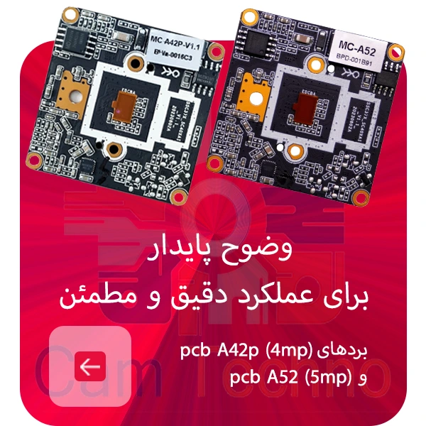 برد A42P رزولوشن 4 مگاپیکسل و برد A52 با کیفیت 5 مگاپیکسل مناسب دوربین مداربسته AHD