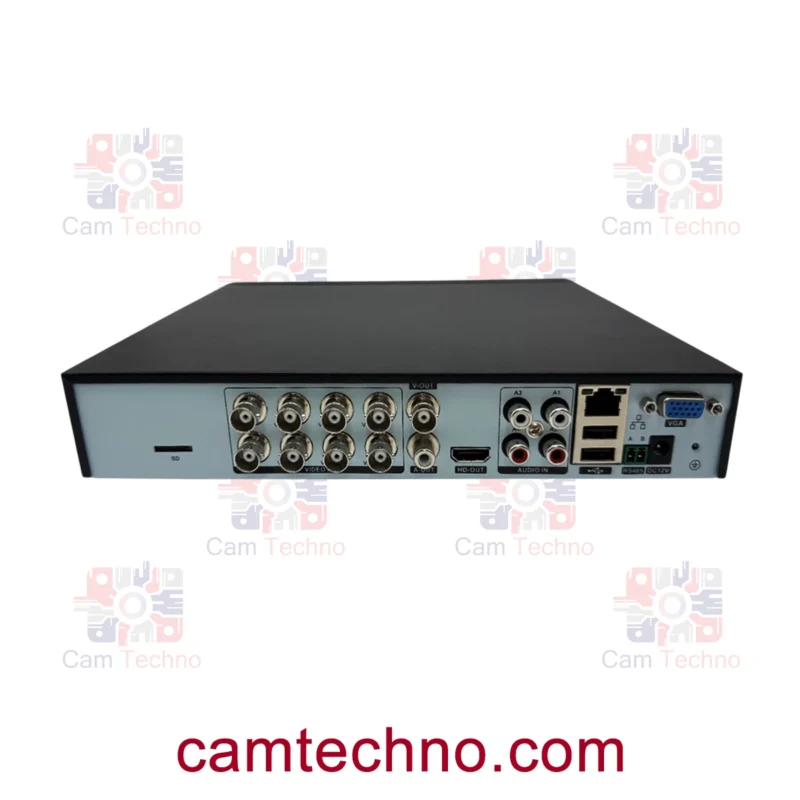 پورت‌های خروجی و ورودی در پشت کیس DVR ۸ کانال