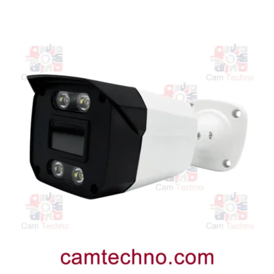 کیس بولت ۴ LED وارم لایت دوربین مداربسته مدل N701M از زاویه مایل با بدنه فلزی و طراحی ضدآب