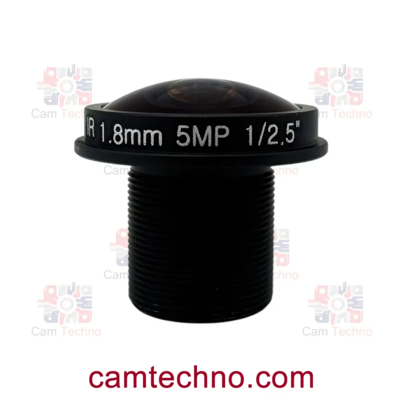لنز فیش‌آی 1.8mm 5MP مانت M12 فرم 1/2.5 اینچ برند CW به‌همراه هولدر فلزی – نمای کلی محصول