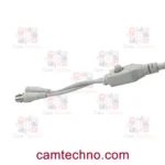 کابل AHD منودار OSD با کانکتور BNC و فیش DC مناسب دوربین مداربسته، نمای نزدیک کلید تنظیم تصویر