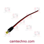 فیش نری DC 12 ولت سیم‌دار دوربین مداربسته سایز 5.5×2.1 تکی
