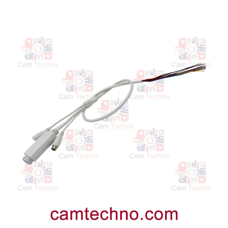کابل اینجکتور +POE ایزوله صدا 1.5 آمپر مناسب دوربین مداربسته IP با چندین خروجی و سیم‌های رنگی