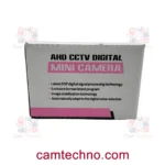 کارتن دوربین مداربسته پین‌هول سایز استاندارد – جعبه بسته‌بندی دوربین مینی AHD/IP (نمای پشت)